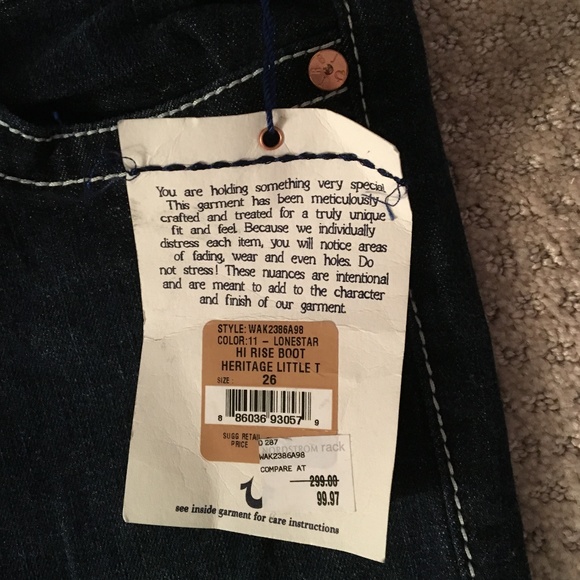 True Religion High Rise Boot Cut Jeans Size 26 - Picture 3 of 5